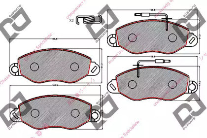 Комплект тормозных колодок BP2144 DJ PARTS